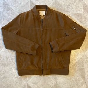Aeropostale Faux Suede Bomber Jacket (Size: L)